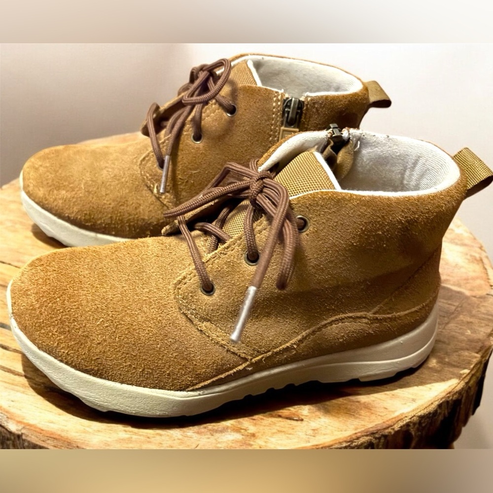 UGG Brown Suede Ankle Boots with Lace-Up Design
